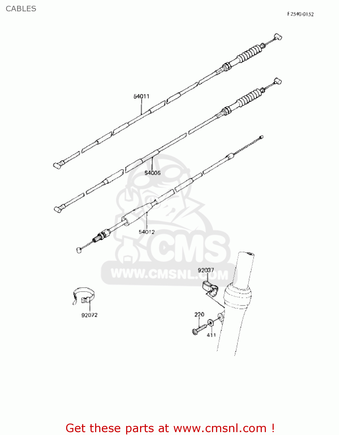 CABLES KX80-E1 KX80 1983 USA CANADA