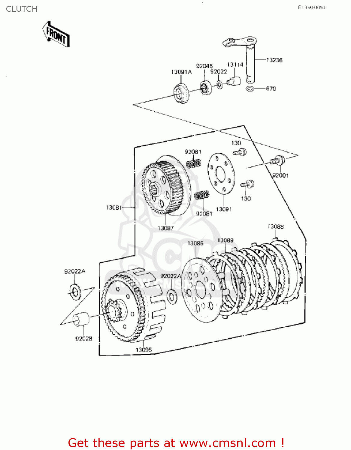 CLUTCH KX80-E1 KX80 1983 USA CANADA