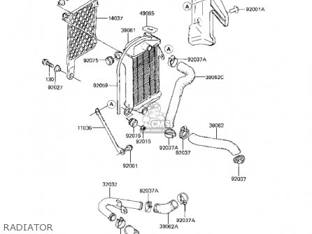 RADIATOR - KX80-E1 KX80 1983 USA CANADA