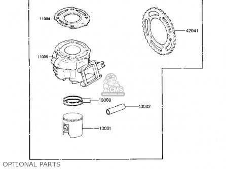 OPTIONAL PARTS - KX80-E1 KX80 1983 USA CANADA