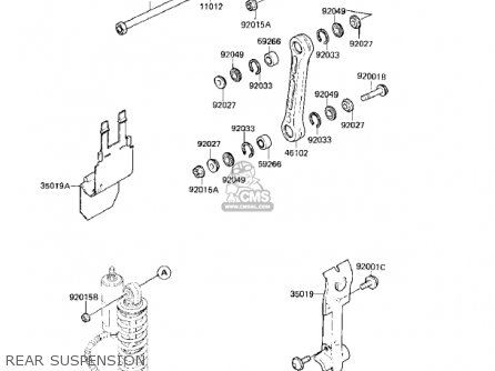 REAR SUSPENSION - KX80-E1 KX80 1983 USA CANADA