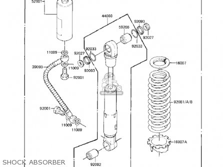 SHOCK ABSORBER - KX80-E1 KX80 1983 USA CANADA
