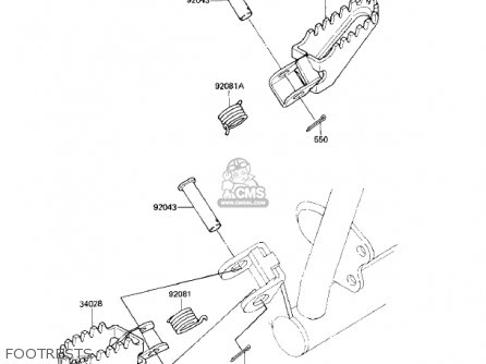 FOOTRESTS - KX80-E1 KX80 1983 USA CANADA