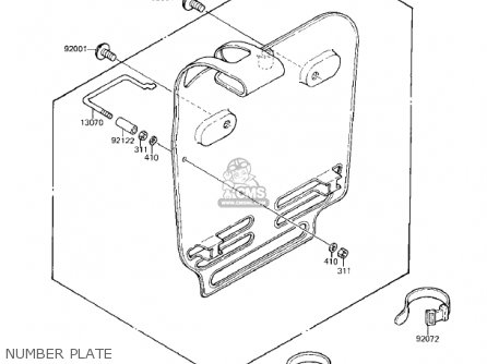 NUMBER PLATE - KX80-E1 KX80 1983 USA CANADA