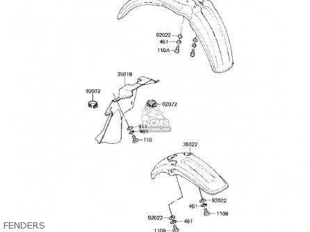 FENDERS - KX80-E1 KX80 1983 USA CANADA