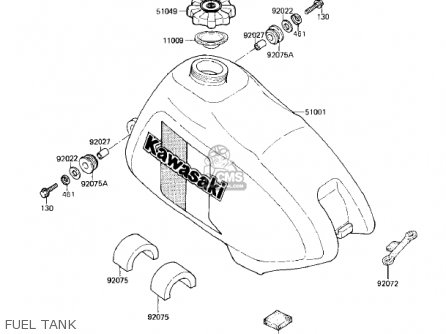 FUEL TANK - KX80-E1 KX80 1983 USA CANADA