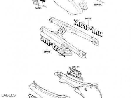 LABELS - KX80-E1 KX80 1983 USA CANADA