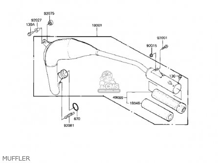 MUFFLER - KX80-E1 KX80 1983 USA CANADA