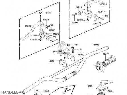 HANDLEBAR - KX80-E1 KX80 1983 USA CANADA