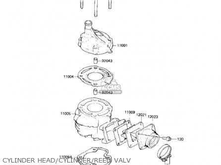 CYLINDER HEAD/CYLINDER/REED VALV - KX80-E1 KX80 1983 USA CANADA