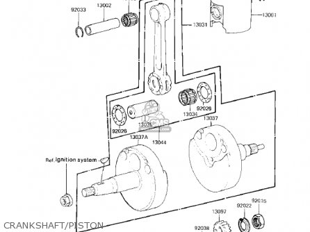 CRANKSHAFT/PISTON - KX80-E1 KX80 1983 USA CANADA