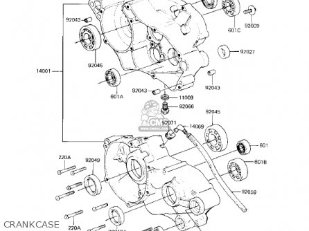 CRANKCASE - KX80-E1 KX80 1983 USA CANADA