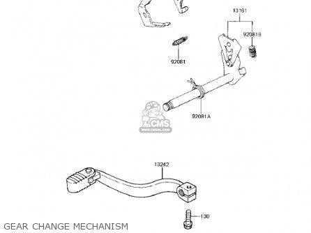 GEAR CHANGE MECHANISM - KX80-E1 KX80 1983 USA CANADA