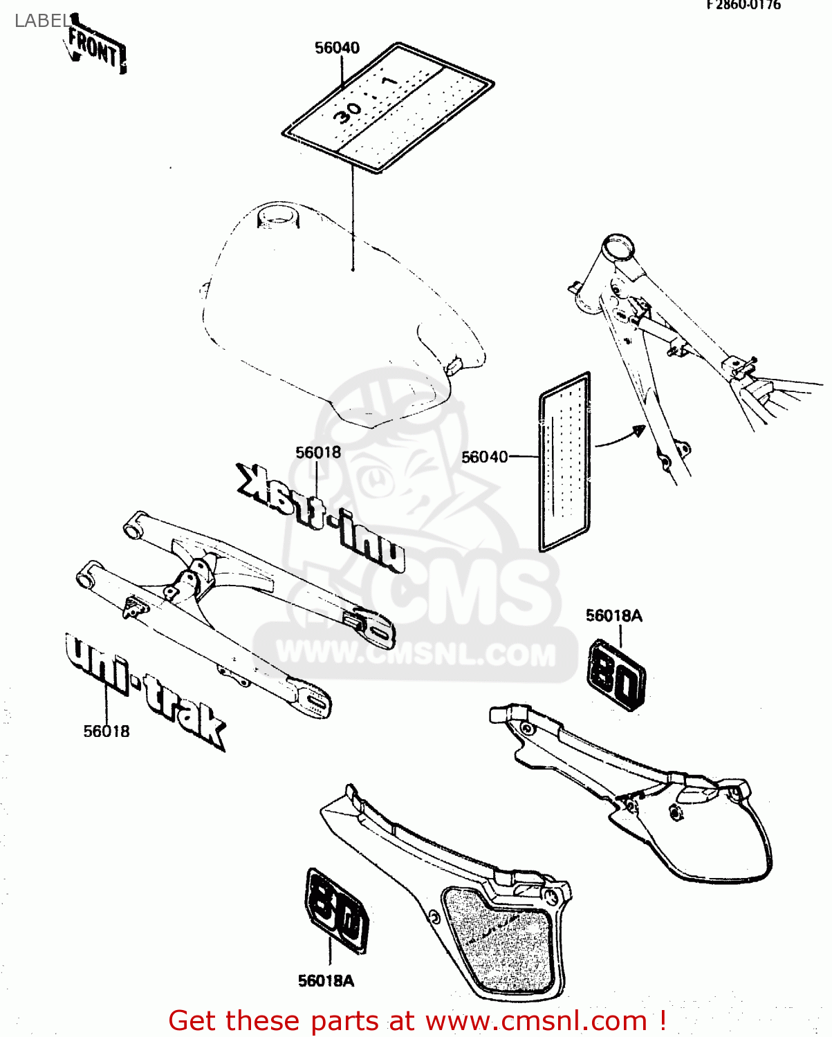 LABEL KX80-E2 1984 USA CANADA UK AL
