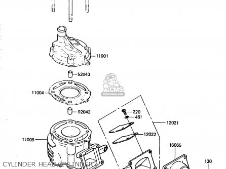CYLINDER HEAD/CYLINDER - KX80-E2 1984 USA CANADA UK AL