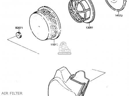 AIR FILTER - KX80-E2 1984 USA CANADA UK AL