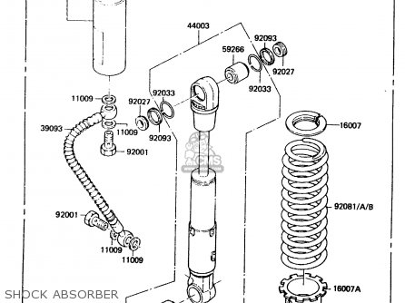 SHOCK ABSORBER - KX80-E2 1984 USA CANADA UK AL