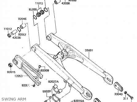 SWING ARM - KX80-E2 1984 USA CANADA UK AL