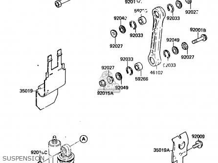 SUSPENSION - KX80-E2 1984 USA CANADA UK AL