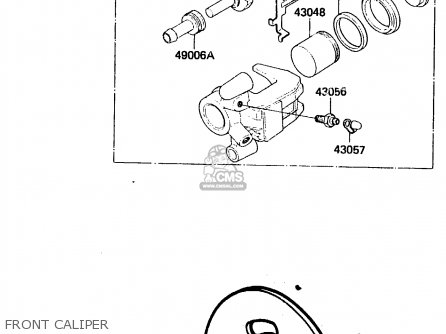FRONT CALIPER - KX80-E2 1984 USA CANADA UK AL