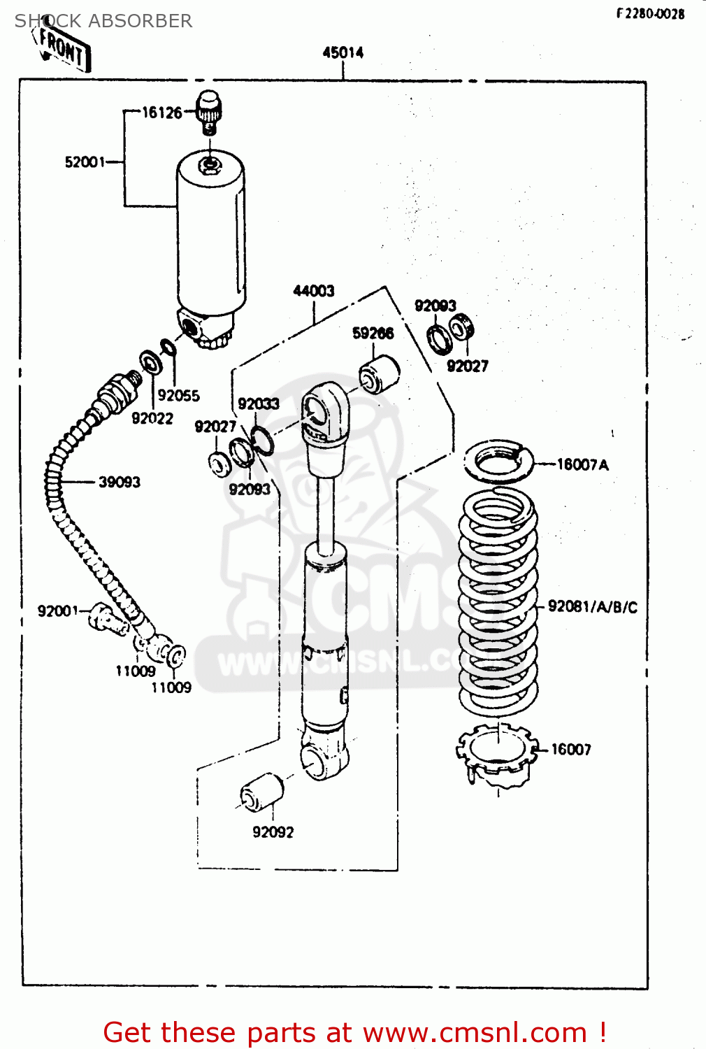 Kawasaki KX80-E3 1985 UNITED KINGDOM AL SHOCK ABSORBER - buy original ...