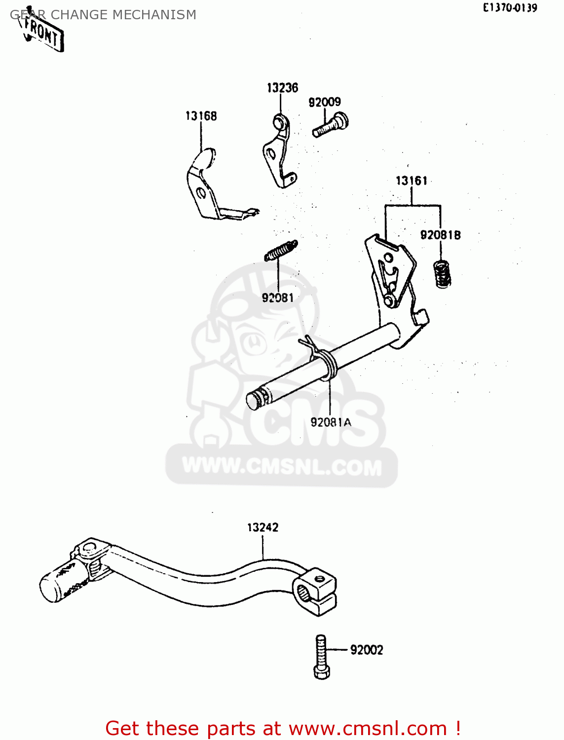GEAR CHANGE MECHANISM KX80-E3 1985 UNITED KINGDOM AL