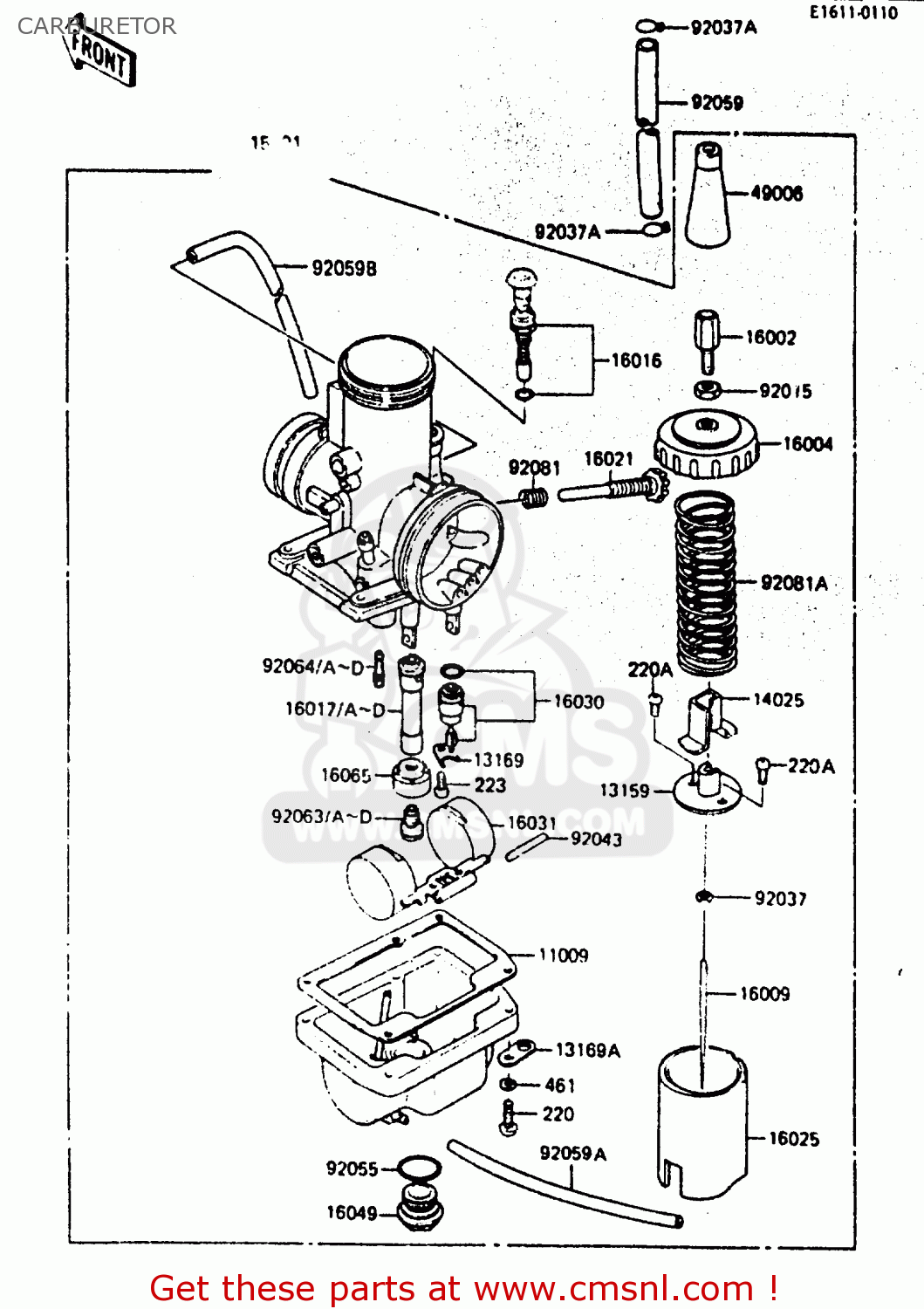 CARBURETOR KX80-E3 1985 UNITED KINGDOM AL