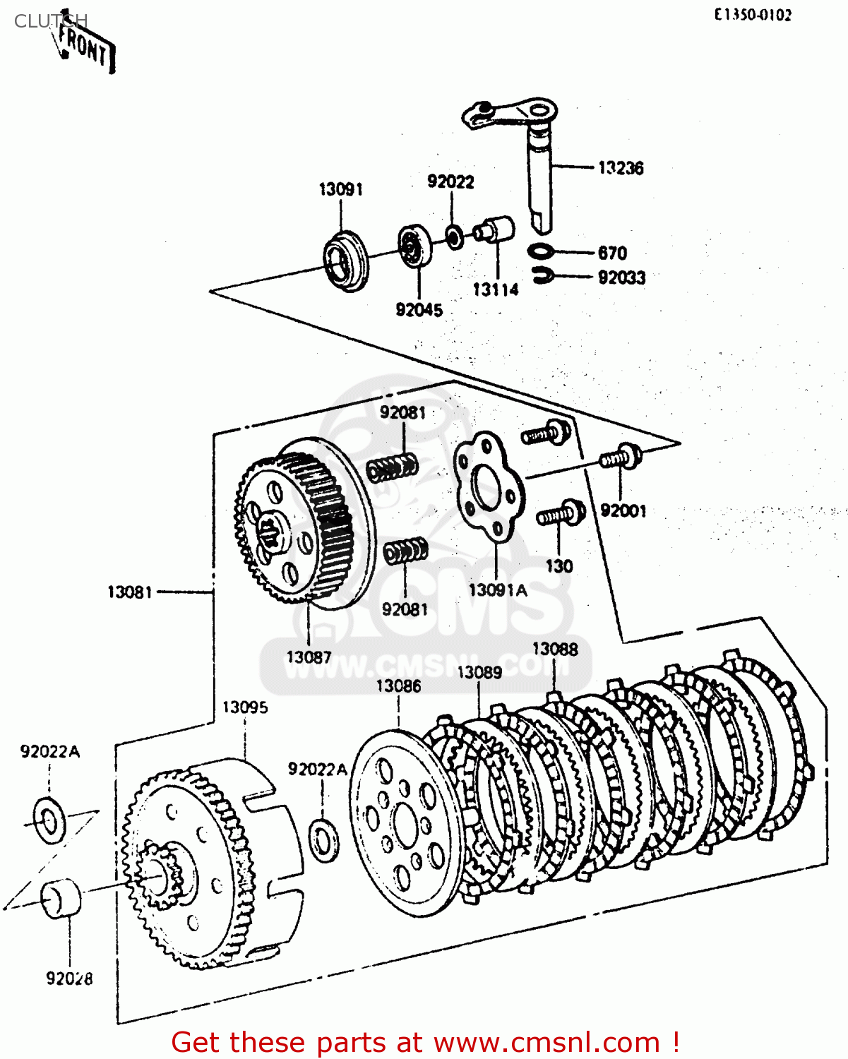 CLUTCH KX80-E3 1985 UNITED KINGDOM AL