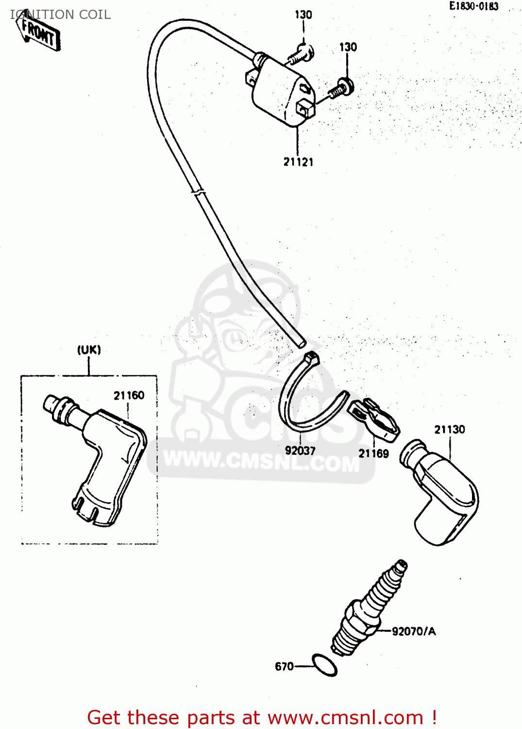 IGNITION COIL KX80-E3 1985 UNITED KINGDOM AL