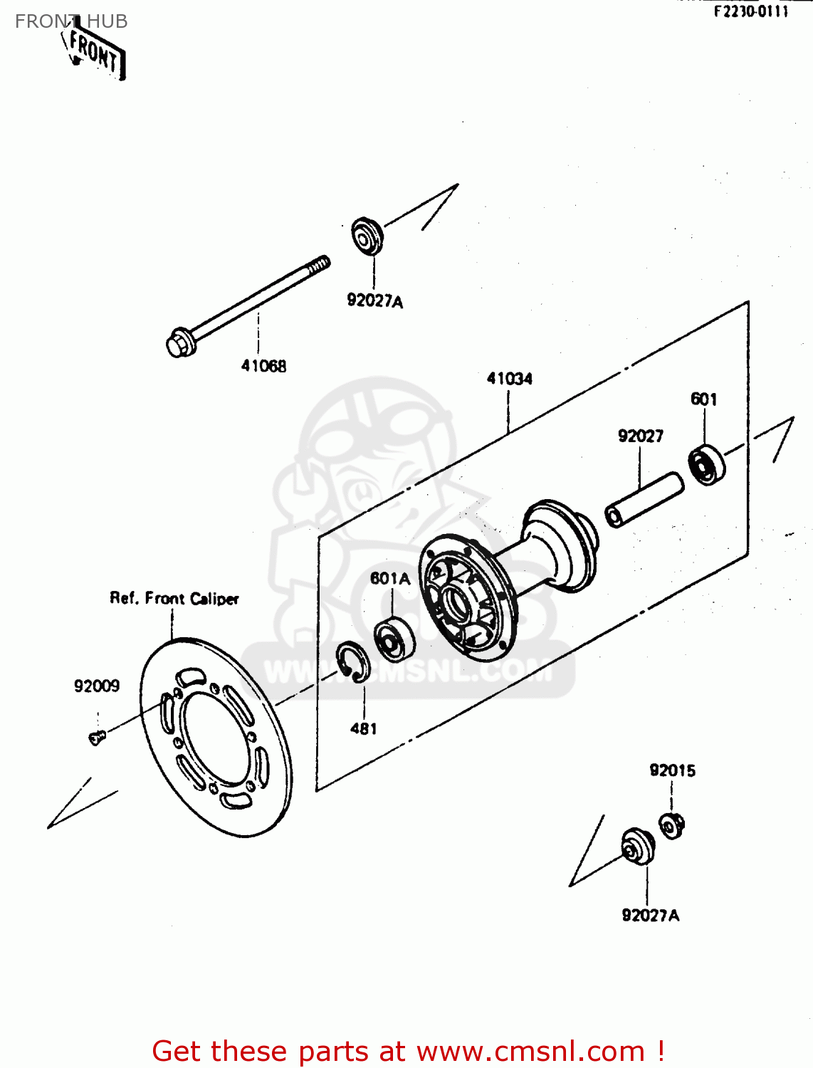 FRONT HUB KX80-E3 1985 UNITED KINGDOM AL