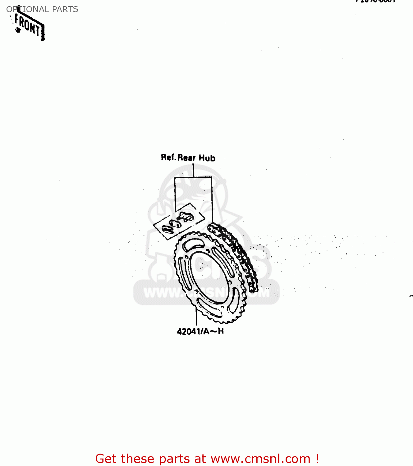 OPTIONAL PARTS KX80-E3 1985 UNITED KINGDOM AL