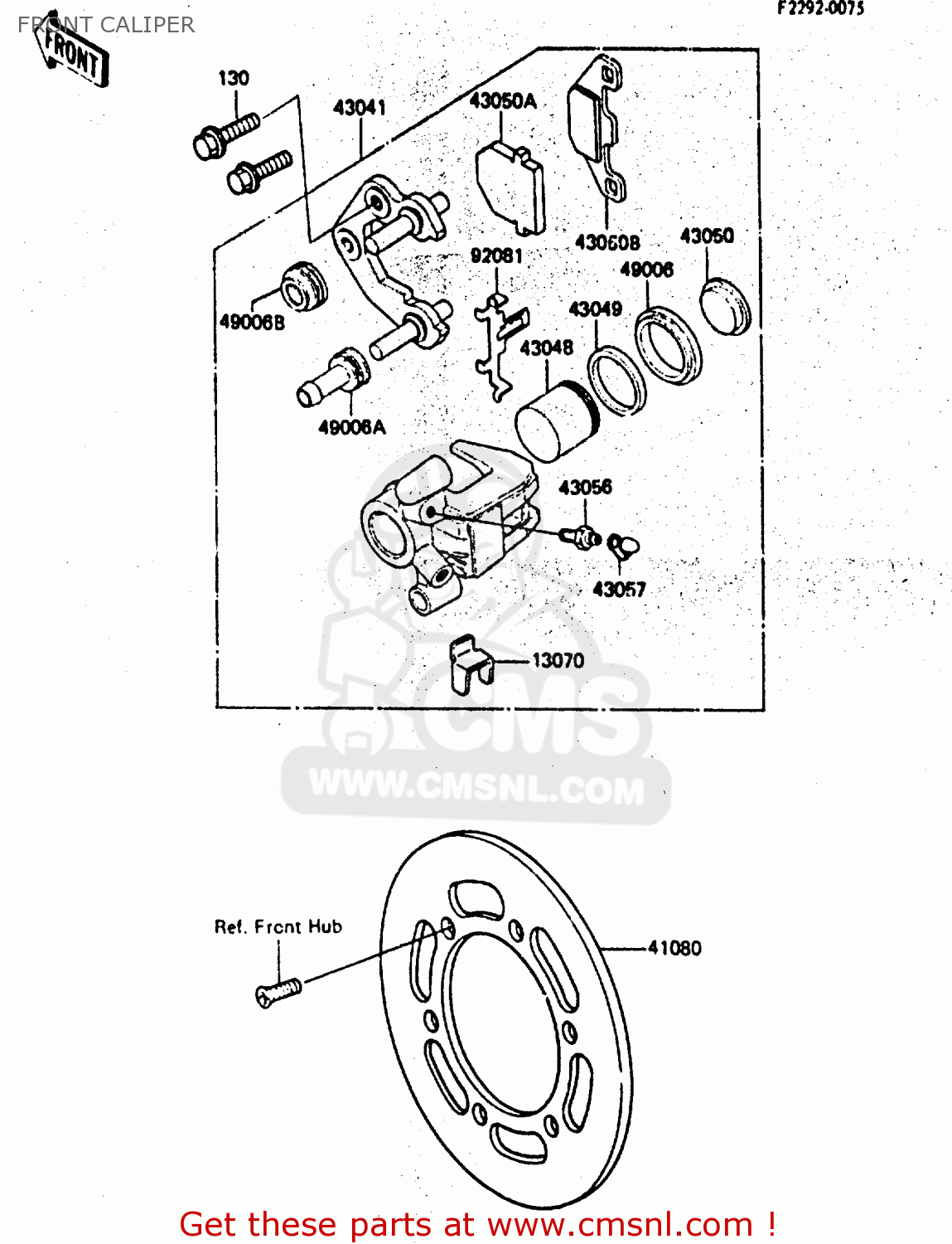 FRONT CALIPER KX80-E3 1985 UNITED KINGDOM AL