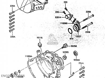ENGINE COVER - KX80-E3 1985 UNITED KINGDOM AL