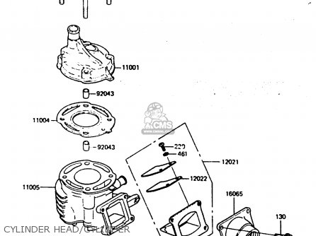CYLINDER HEAD/CYLINDER - KX80-E3 1985 UNITED KINGDOM AL
