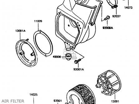 AIR FILTER - KX80-E3 1985 UNITED KINGDOM AL