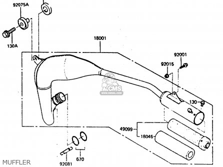 MUFFLER - KX80-E3 1985 UNITED KINGDOM AL