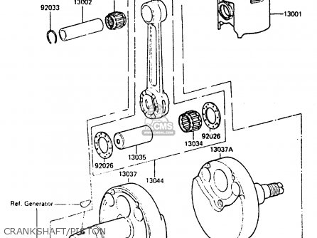 CRANKSHAFT/PISTON - KX80-E3 1985 UNITED KINGDOM AL