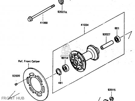 FRONT HUB - KX80-E3 1985 UNITED KINGDOM AL