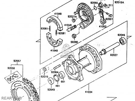 REAR HUB - KX80-E3 1985 UNITED KINGDOM AL