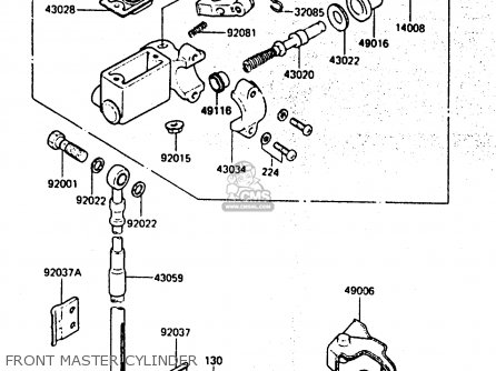 FRONT MASTER CYLINDER - KX80-E3 1985 UNITED KINGDOM AL