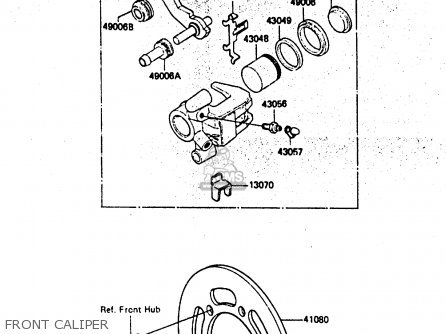 FRONT CALIPER - KX80-E3 1985 UNITED KINGDOM AL