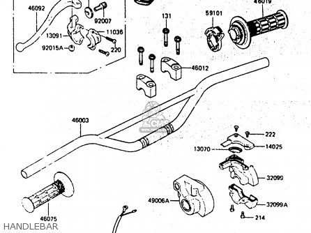 HANDLEBAR - KX80-E3 1985 UNITED KINGDOM AL