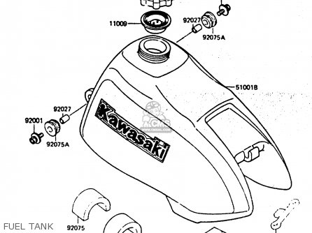 FUEL TANK - KX80-E3 1985 UNITED KINGDOM AL