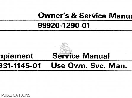 PUBLICATIONS - KX80-E3 1985 UNITED KINGDOM AL