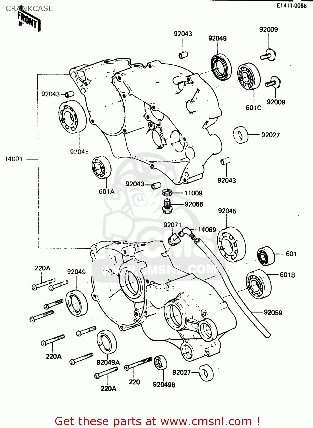 CRANKCASE KX80-F2 1984