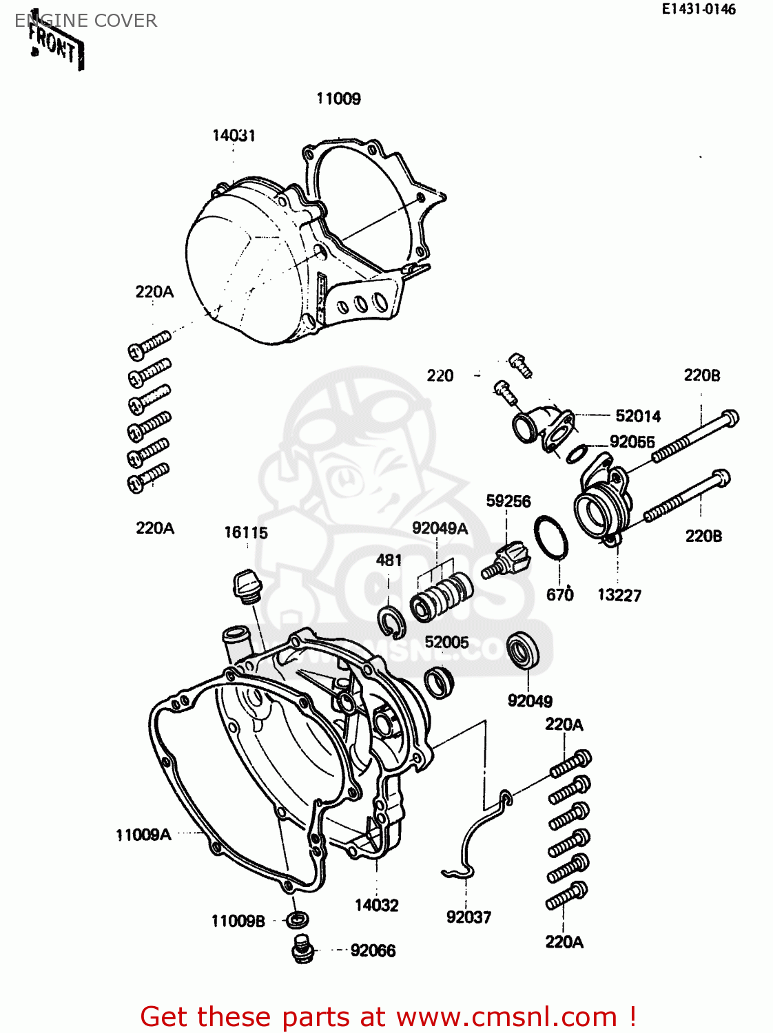 ENGINE COVER KX80-F2 1984