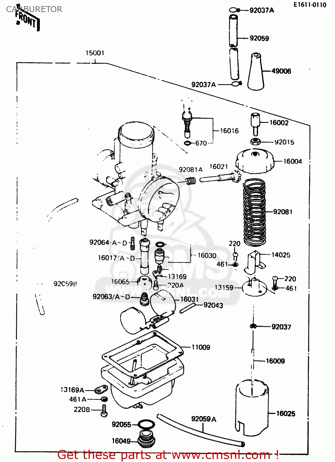 CARBURETOR KX80-F2 1984