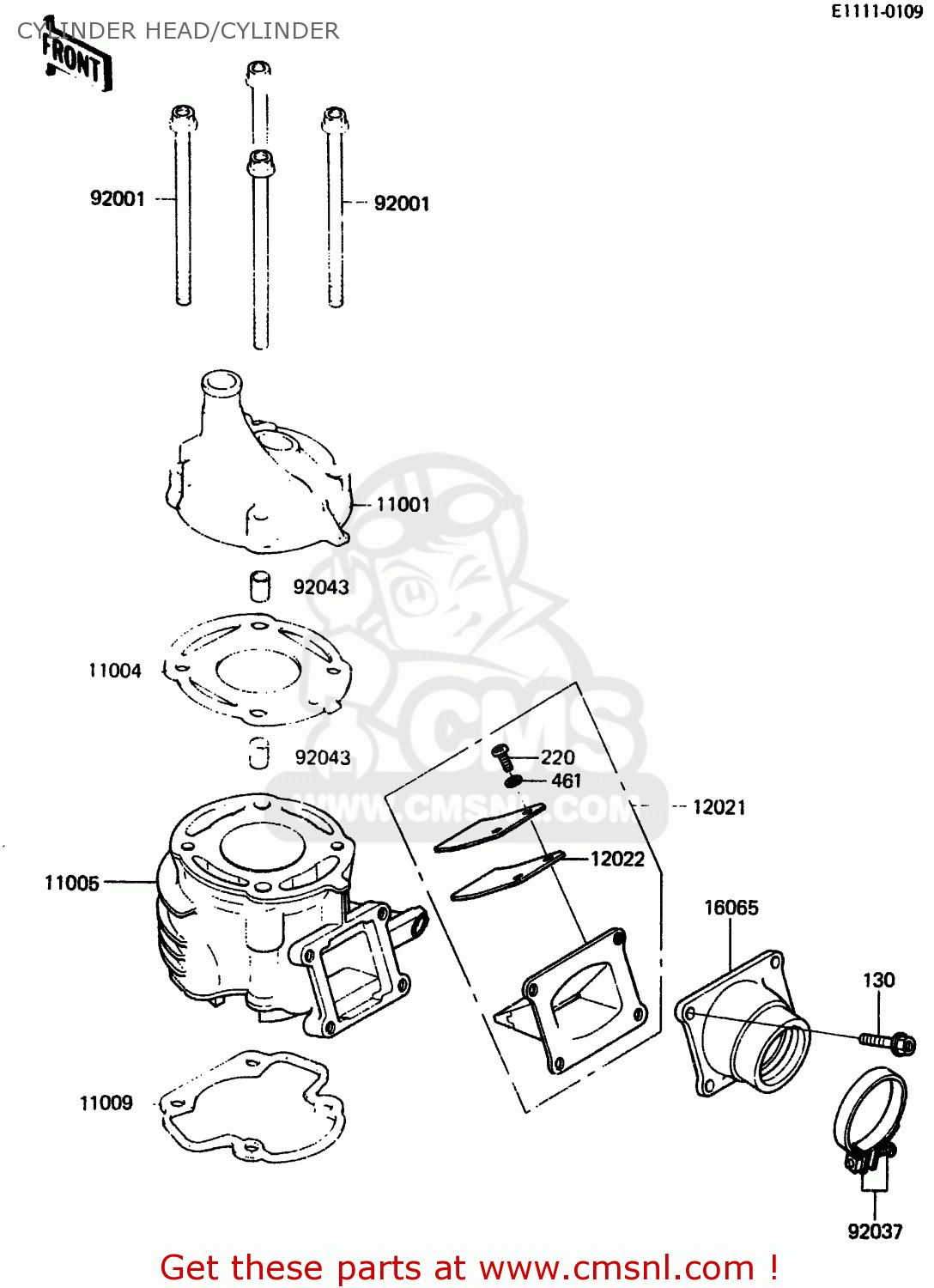 CYLINDER HEAD/CYLINDER KX80-F2 1984