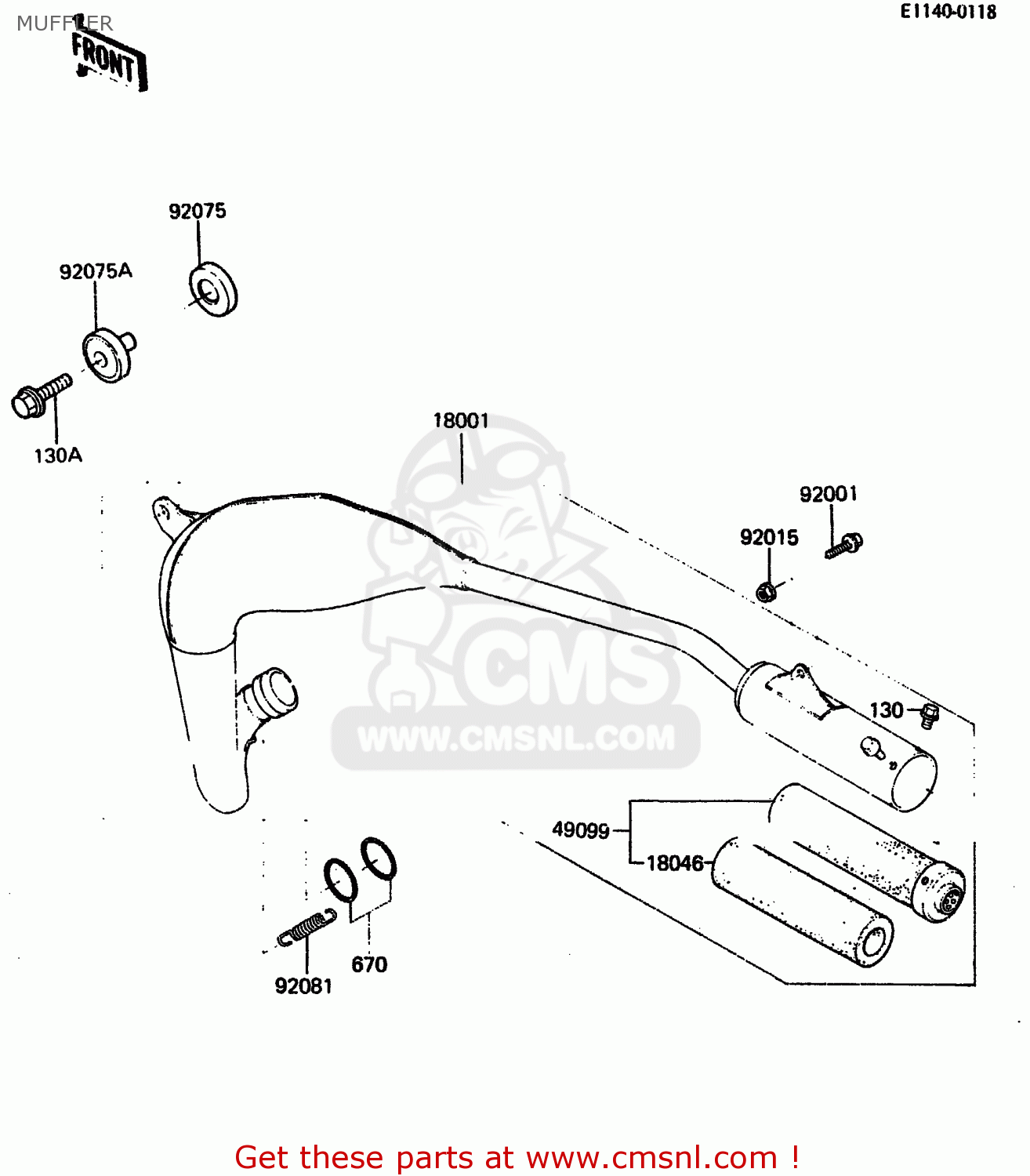 MUFFLER KX80-F2 1984