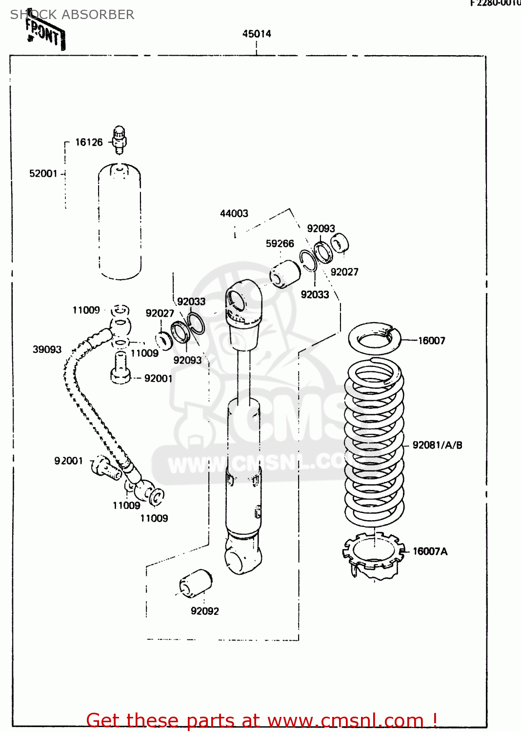 SHOCK ABSORBER KX80-F2 1984